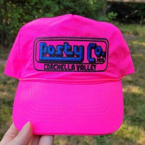 Posty Co Coachella hat - Post Malone brand Neon Pink